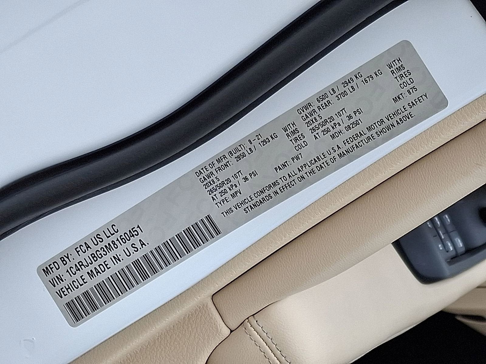 2021 Jeep Grand Cherokee L Limited 4x2