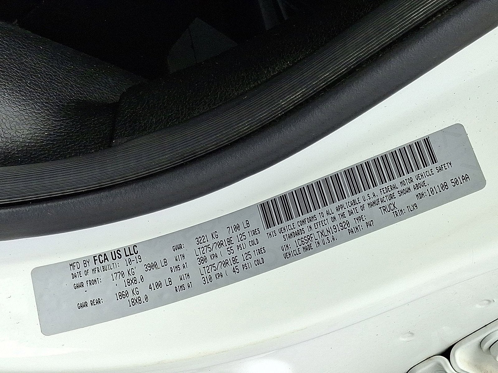 2020 RAM 1500 Rebel Crew Cab 4x4 5'7" Box