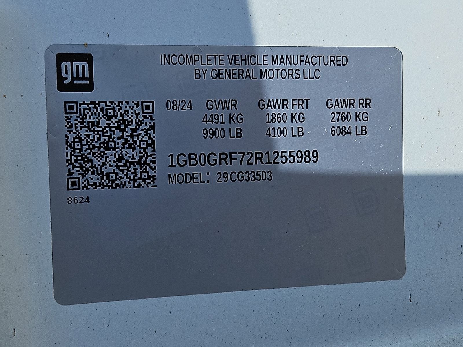 2024 Chevrolet Express Cutaway 3500 1WT