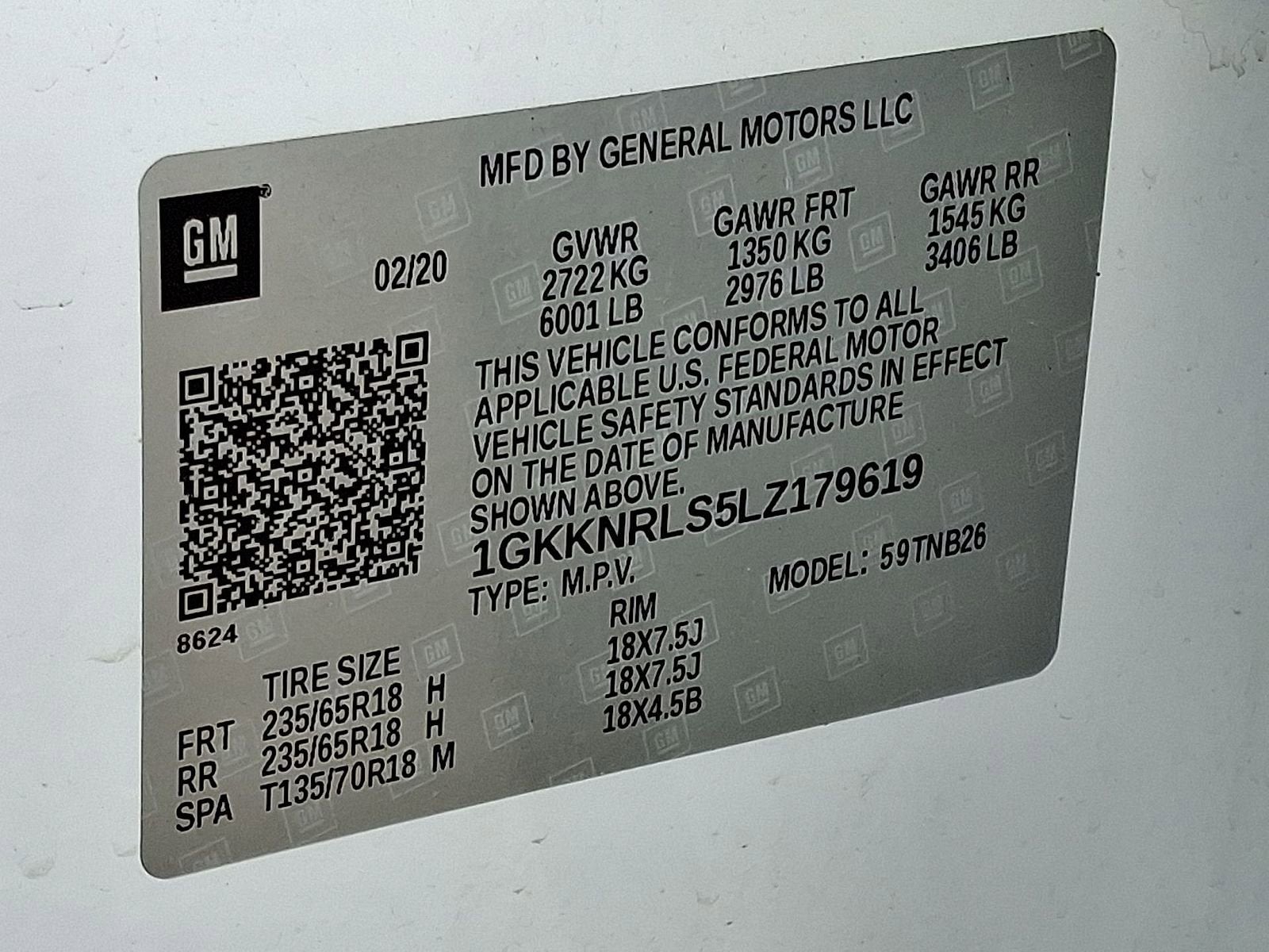 2020 GMC Acadia SLE