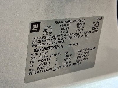 2016 Chevrolet Tahoe LT