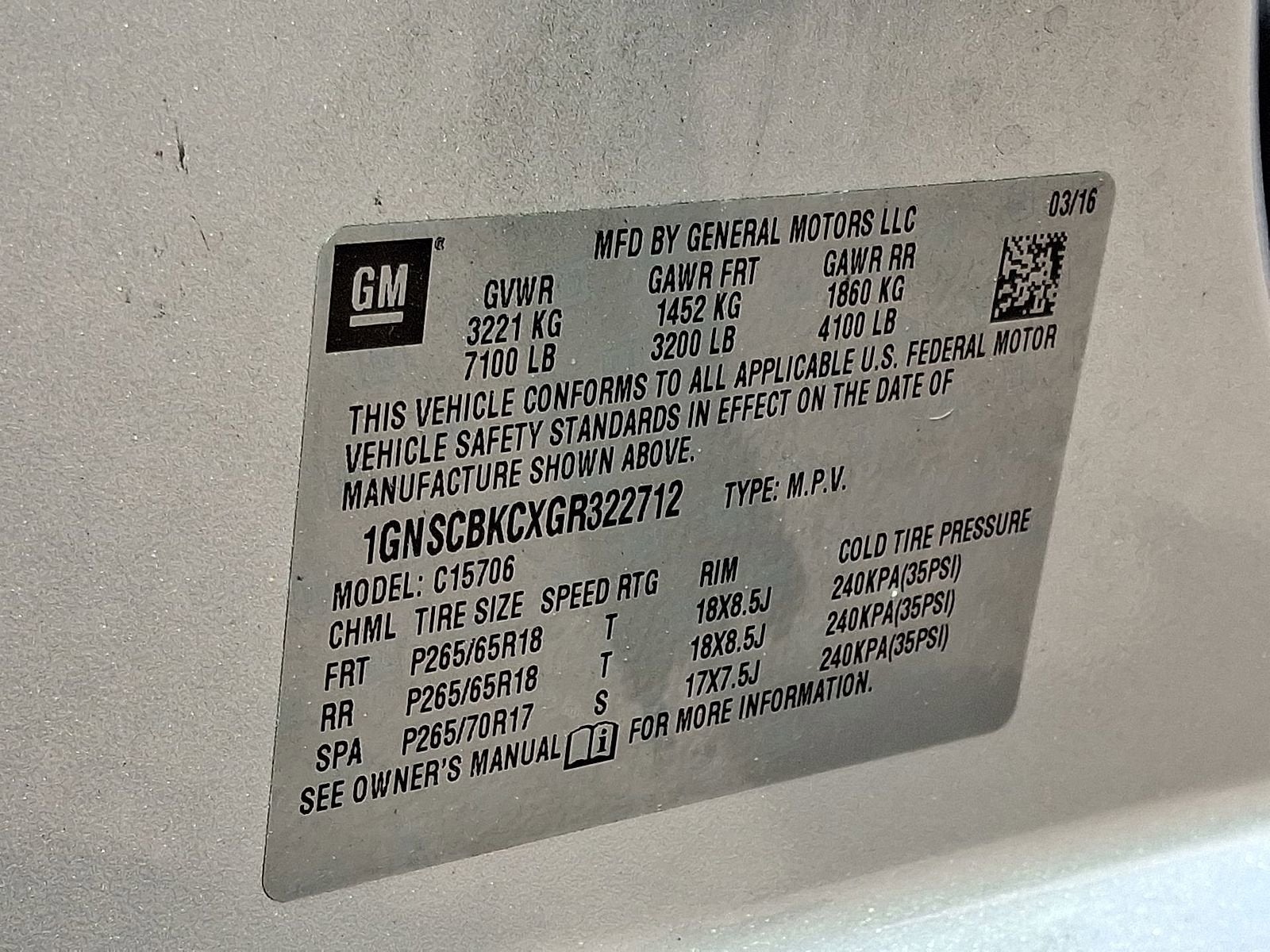 2016 Chevrolet Tahoe LT