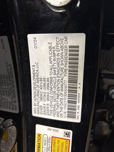 2024 Honda Accord Sedan EX