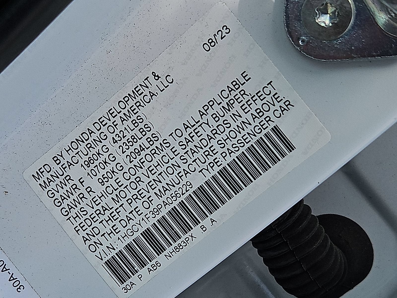 2023 Honda Accord EX