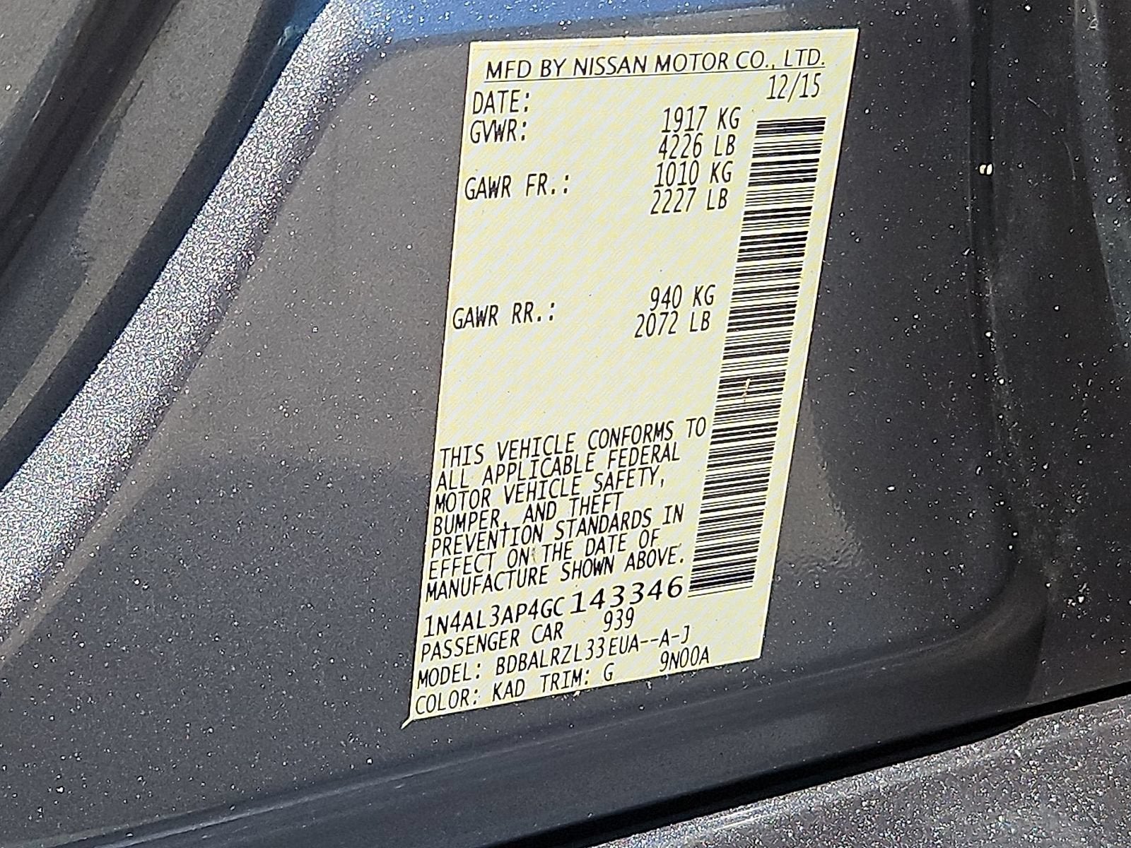 2016 Nissan Altima 2.5 SL