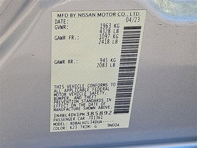 2023 Nissan Altima 2.5 SV