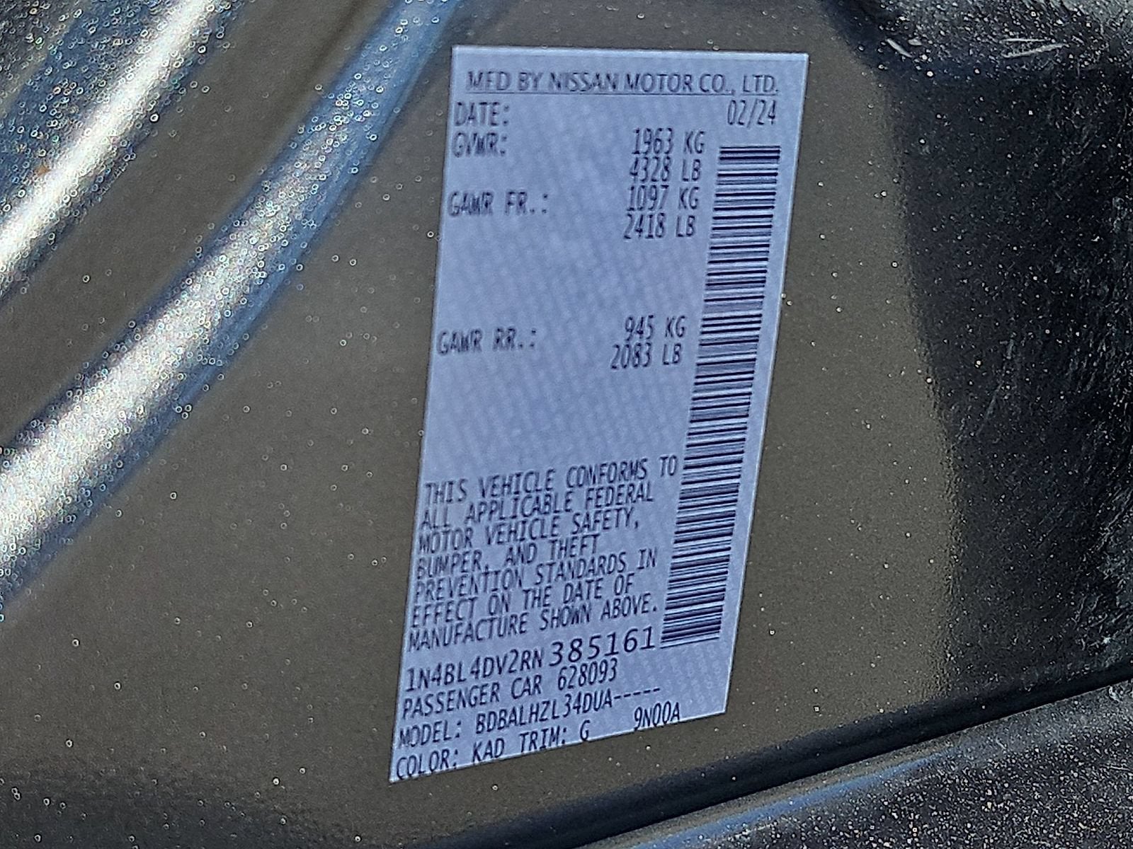 2024 Nissan Altima 2.5 SV