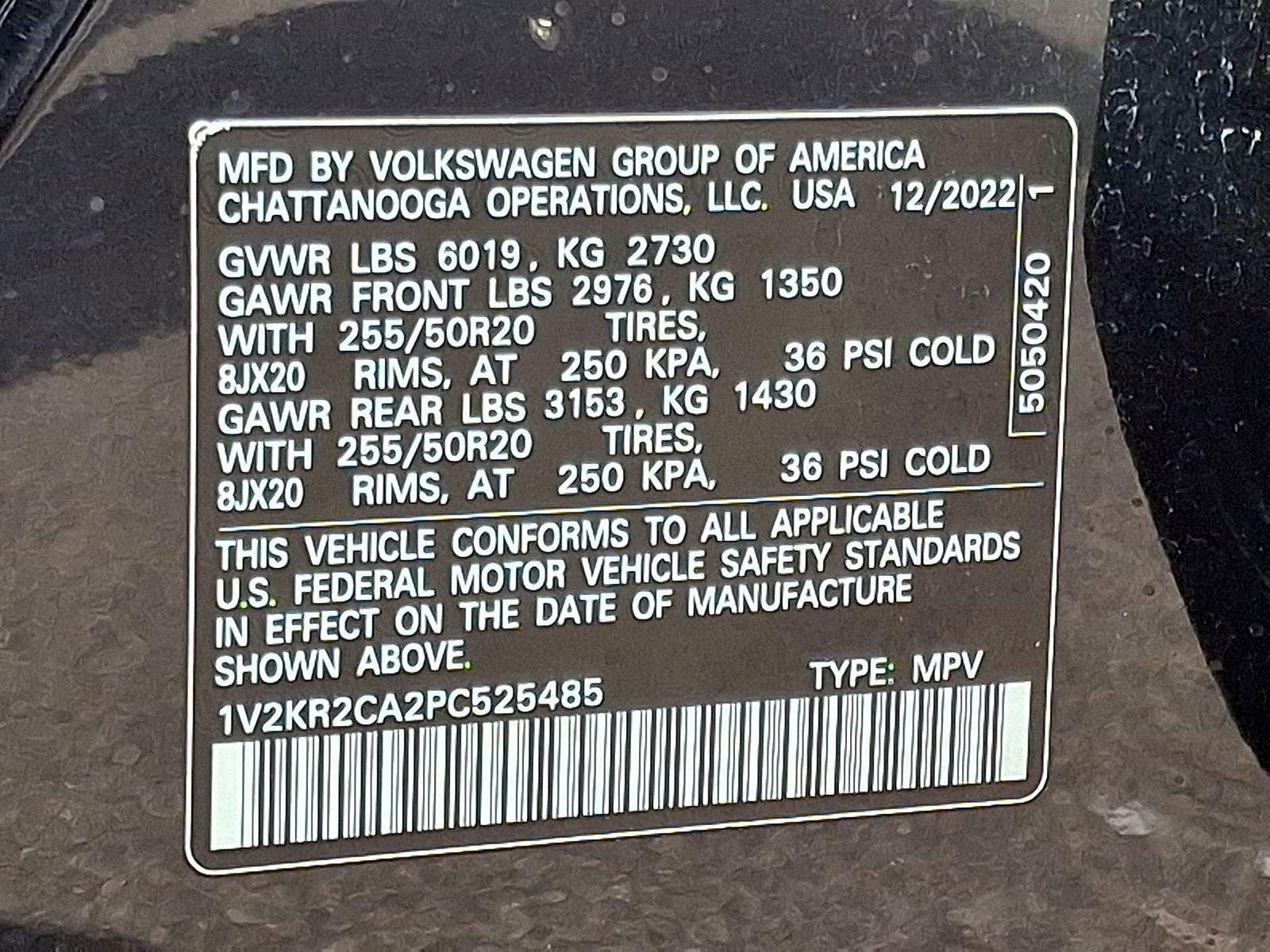 2023 Volkswagen Atlas 3.6L V6 SE w/Technology