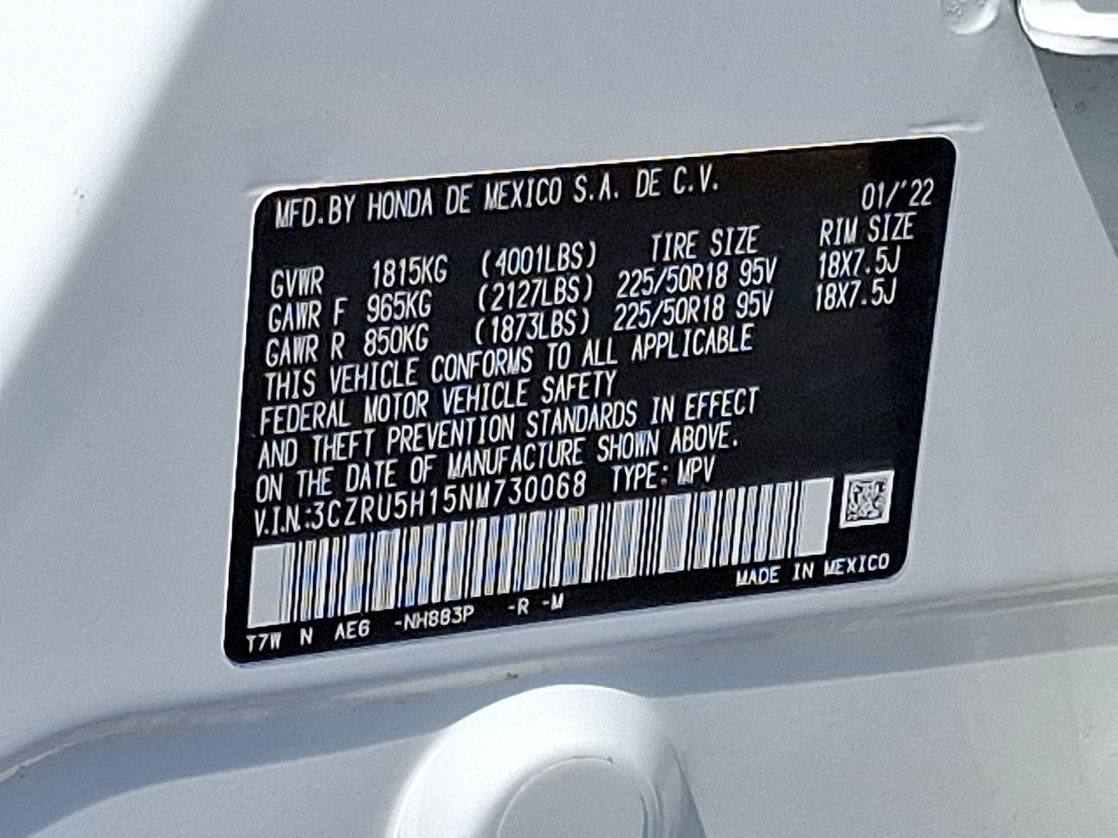 2022 Honda HR-V 2WD Sport