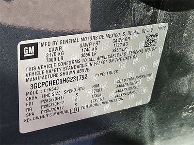 2017 Chevrolet Silverado 1500 LT