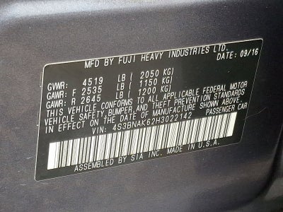 2017 Subaru Legacy 2.5i Limited