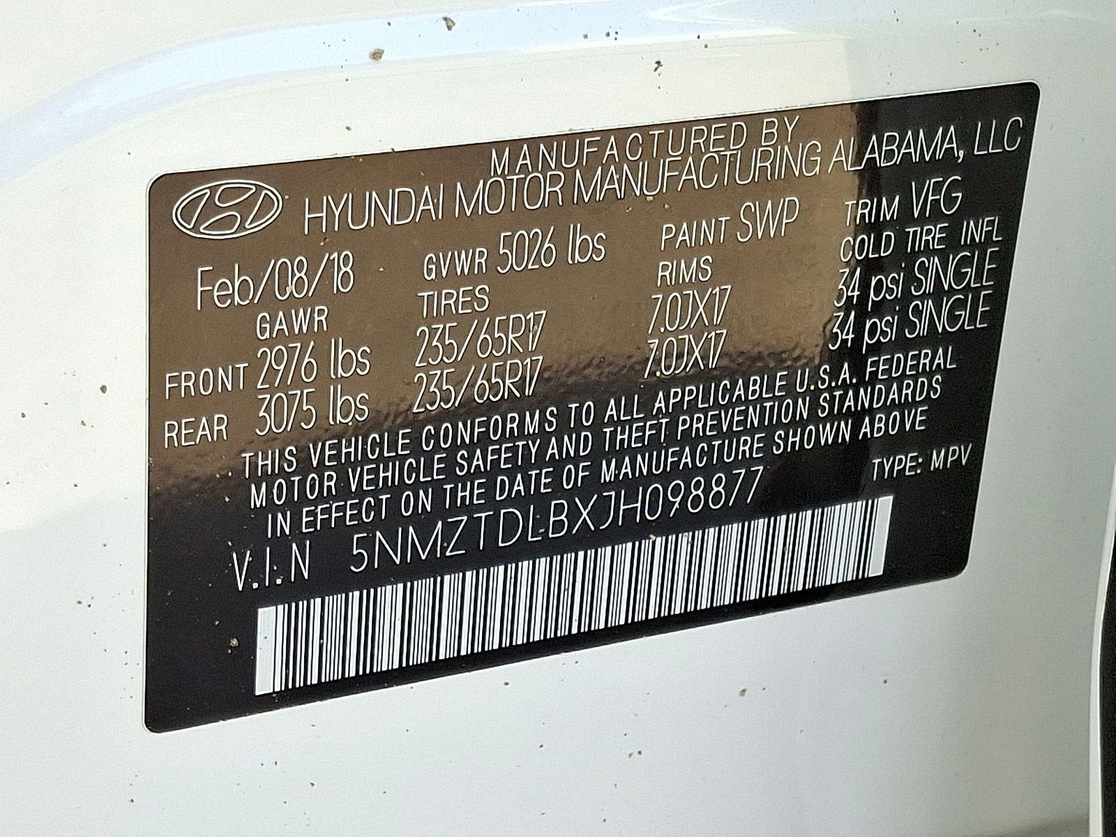 2018 Hyundai Santa Fe Sport 2.4L