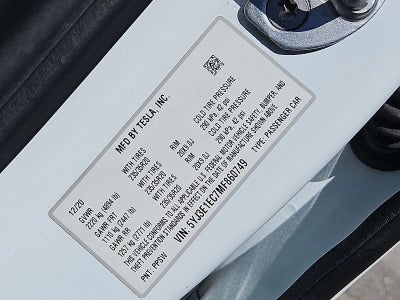 2021 Tesla Model 3 Performance Dual Motor All-Wheel Drive