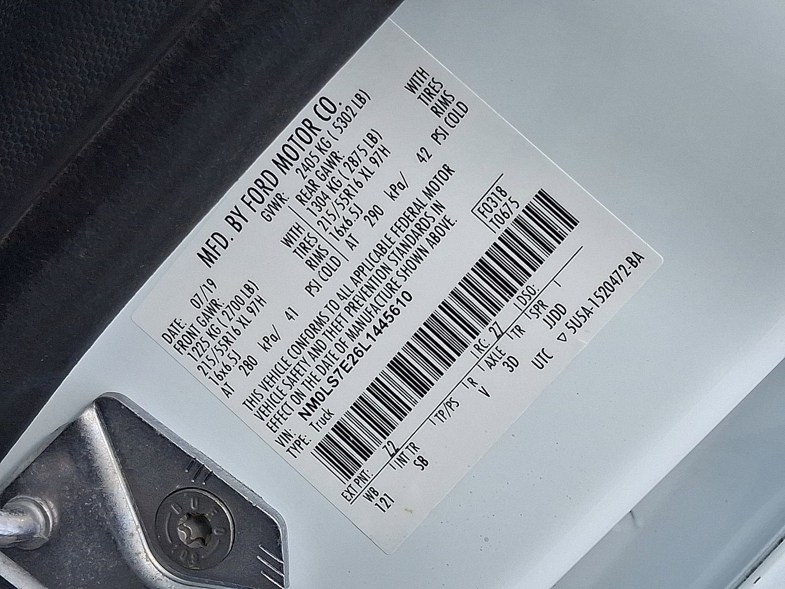 2020 Ford Transit Connect XL Cargo Van